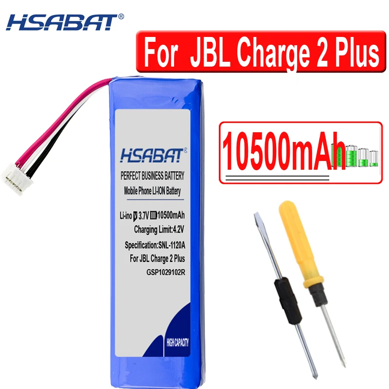 HSABAT 10500mAh GSP1029102R Аккумулятор для JBL Charge 2 Plus, Charge 2+, charge 3 версия P763098