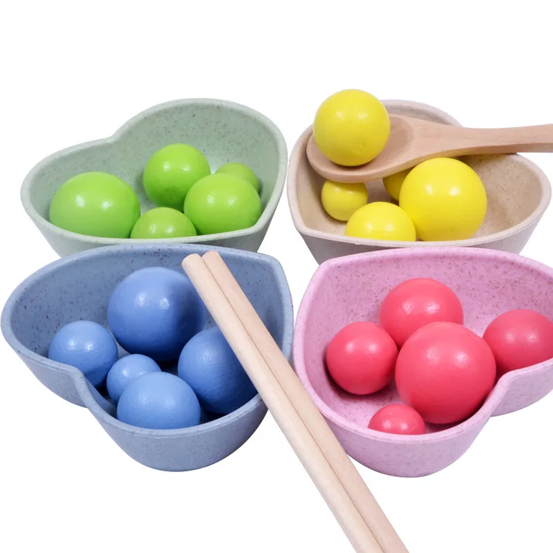 Палочки для еды детей зажимы шарики игрушка-пазл веселая концентрация обучение