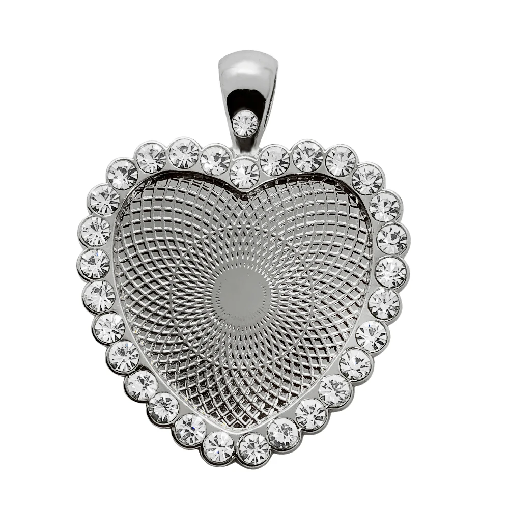 Eco Friendly Alloy Inlaid Heart Shape Poster Sticker University Charm Pendants Custom Design | Украшения и аксессуары
