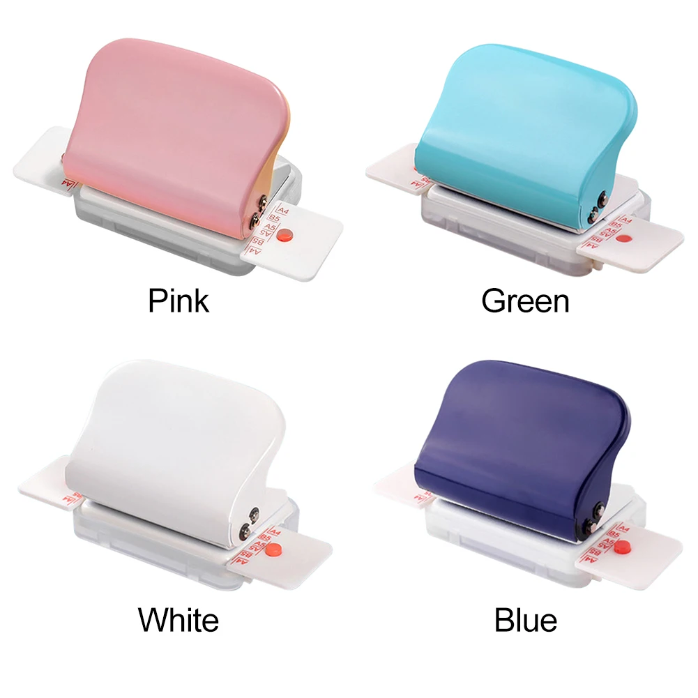 

Handheld Portable Paper Puncher Punch 6 Hole 5 Sheet Capacity Metal School Scrapbook DIY For A4 A5 B5 Planner Notebook Office