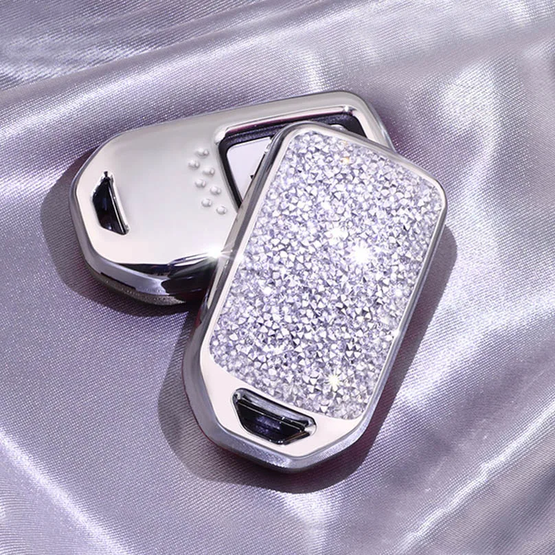 Модный роскошный блестящий чехол с алмазным кристаллом для автомобильного ключа