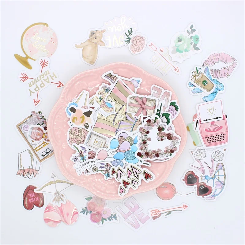 50 шт. милые карнавальные бумажные наклейки для скрапбукинга счастливый