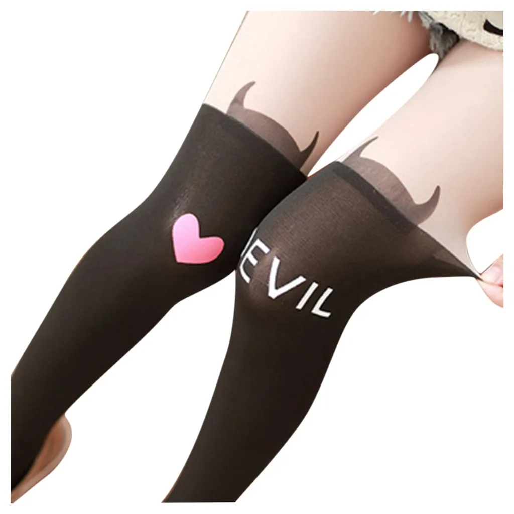 KANCOOLD sexy cut stockings Women Winter Cat Bear Cartoon Knitted False Over Knee Warm Bottoming stocking lingerie Dec25 | Женская