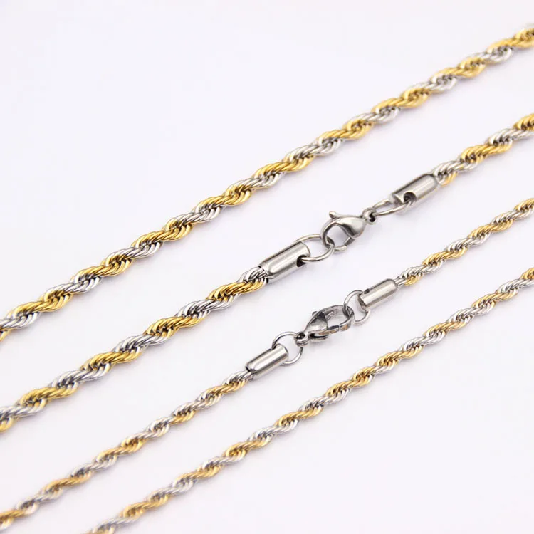 Мужское колье из нержавеющей стали длина 4 8 мм 50/60/70 см