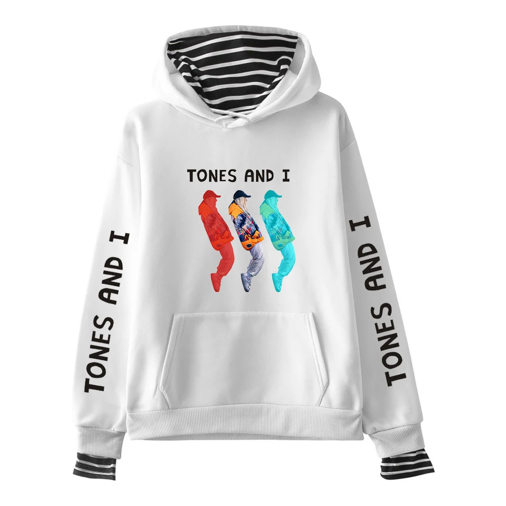 

New Tones and I dance monkey Fake Two Pieces Hoodies Women's Sweatshirt Autumn Winter Fashion Casual Sweatshirt Hip Hop Hoodie