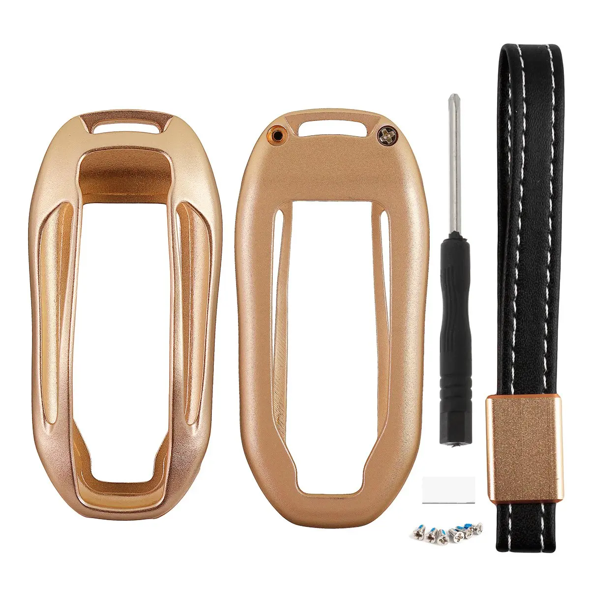 1 шт. ключа автомобиля чехол Крышка с поясом Алюминий сплав оболочки сумка для