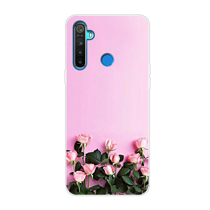 Оранжевый Силиконовый чехол для OPPO Realme 5 чехол милый Тигр мягкий ТПУ чехол для OPPO Realme Q задний Чехол Realme 5 Pro чехол для телефона s Capa - Цвет: Оранжевый