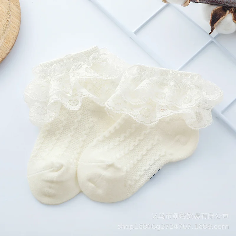 

1 Pair Baby Socks Lace Ruffle Children's Socks Newborn Cotton Girls Sock Cute Princess Style Toddler Socks Baby Accessories