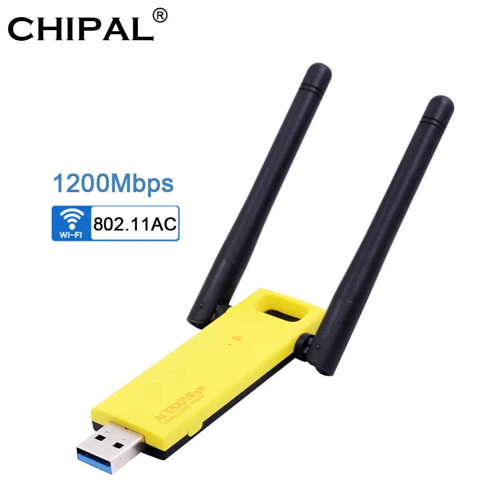CHIPAL двухдиапазонный 1200 Мбит/с беспроводной USB 3 0 Realtek RTL8812AU/BU Wi Fi адаптер 2 4G/5 ГГц