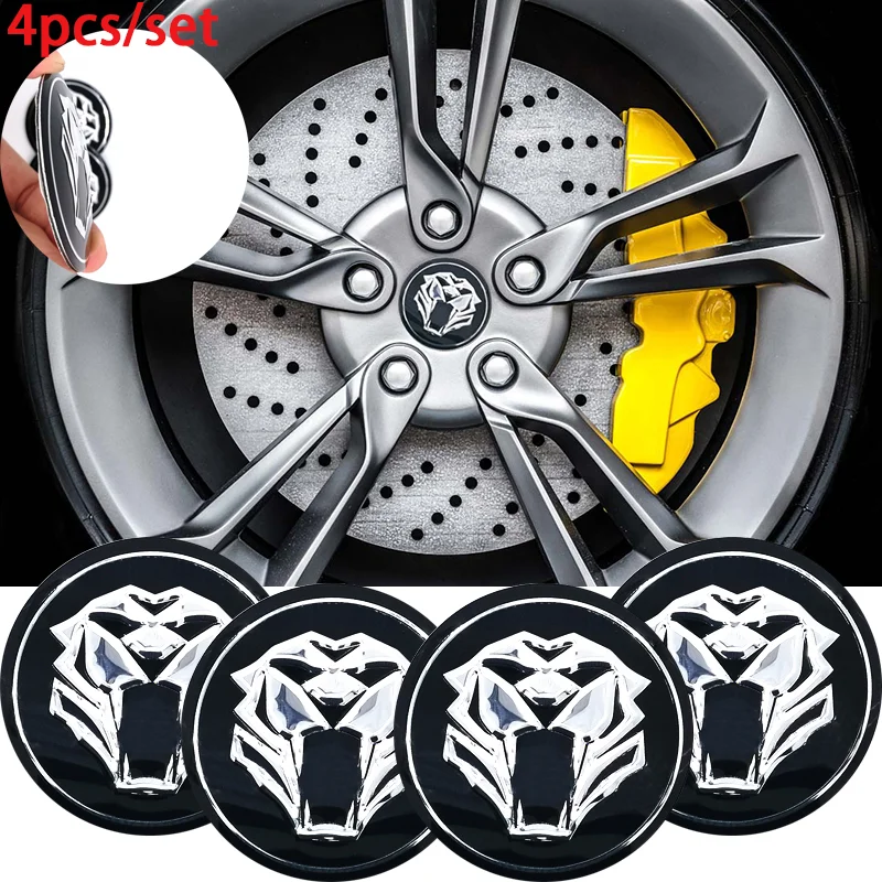 4pcs/set Car Wheel Center Hub Caps Badge Emblem Decal Cover Tiger head logo stickers For styling | Автомобили и мотоциклы