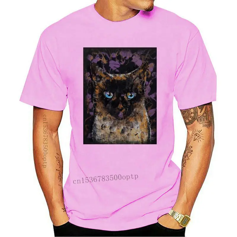 

Дизайнерские Топы И Футболки с принтом Балийской кошки, Мужская футболка, облегающие футболки, одежда для влюбленных, свитер из 2021 хлопка, р...