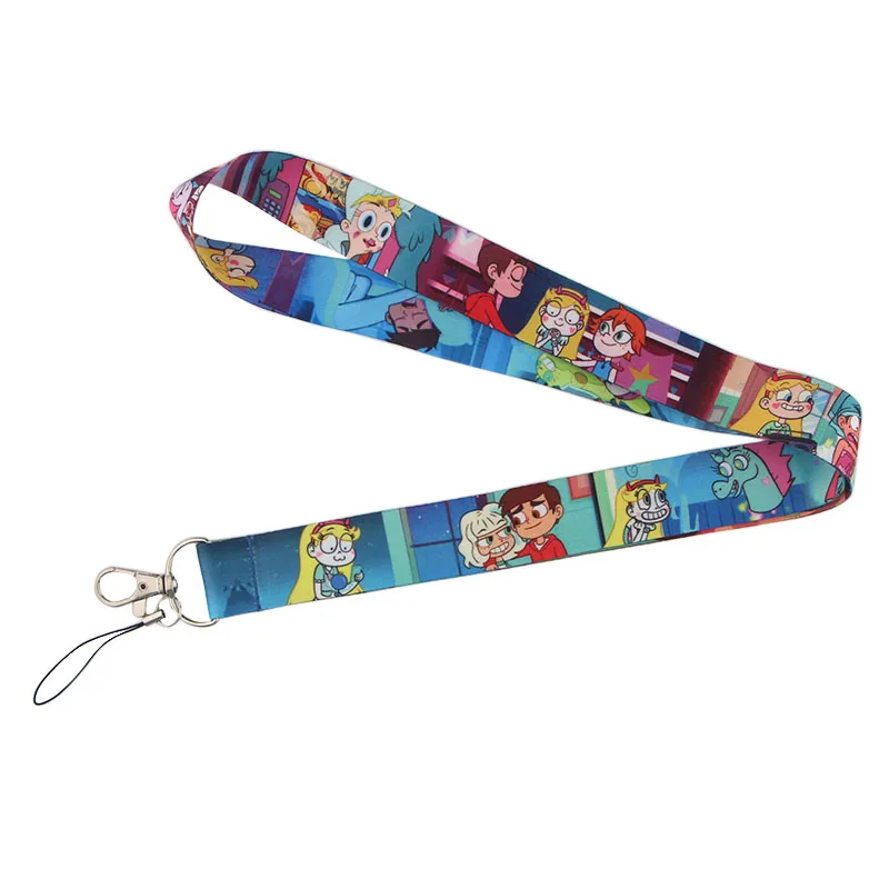 

Cute Cartoon character women lanyard for key in mobile phone straps necklace card holders webbing ribbons keychain keyring E0761