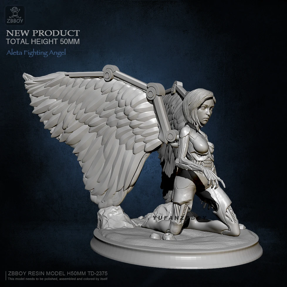 

50mm Resin model kits Goddess wings Self-assembly TD-2375