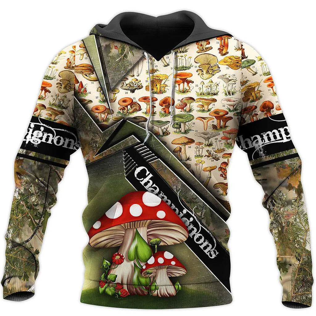 

Amazing Champignons Art 3D All Over Printed Hoodie Autumn Casual Sweatshirt Unisex Fashion Hip Hop Jackets L305