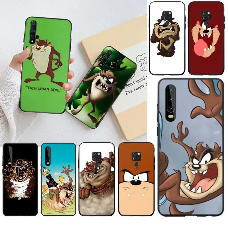 Мягкий резиновый чехол для телефона из ТПУ PENGHUWAN Tasmanian Devil Taz черного цвета Huawei P30 P20