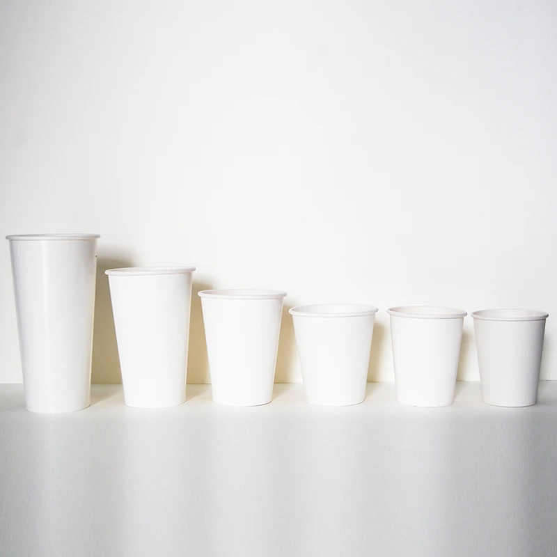 

100pcs Thick White Paper Cup Disposable Tea Milk Cup Coffee Cup Party Supplies