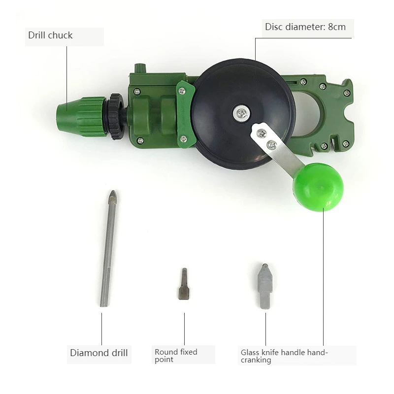 

Hand-operated hole puncher, glass tile hole opener, integrated hand-held sharpener, multi-function cutting and grinding scissors