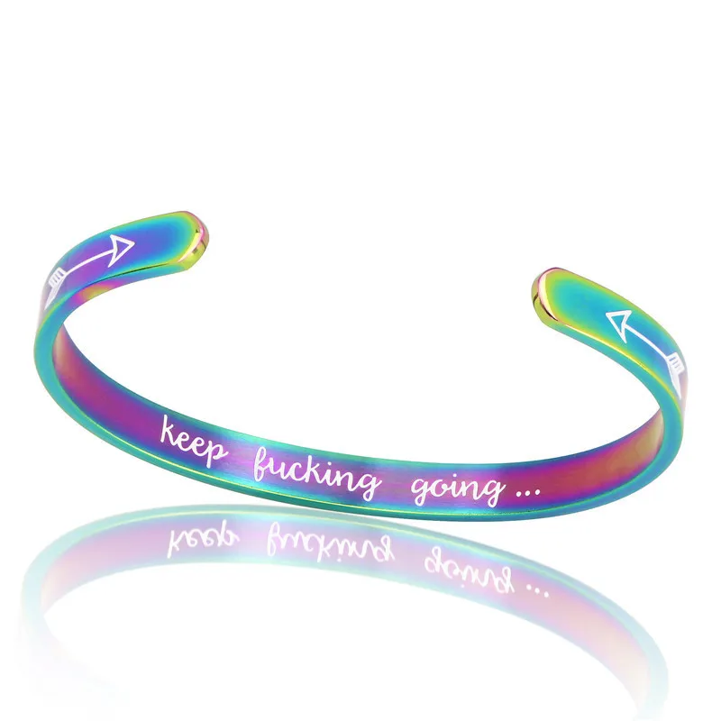 Rainbow Best Friends Bracelet Cuff Bangle Friendship BFF Bracelet Not Sisters By Blood But Sisters By Heart Jewelry for Women Girls - Окраска металла: Rainbow