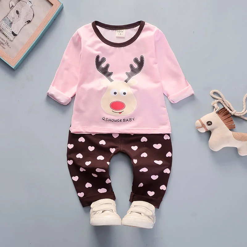 Детский весенне осенний комплект одежды для мальчиков и девочек милый костюм из