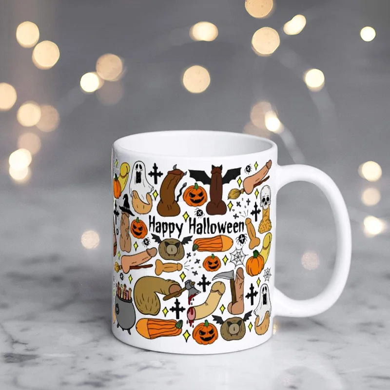 

Забавная кофейная кружка для Хэллоуина, подарок на Хэллоуин, секретный подарок, центральный стол, декоративные принадлежности