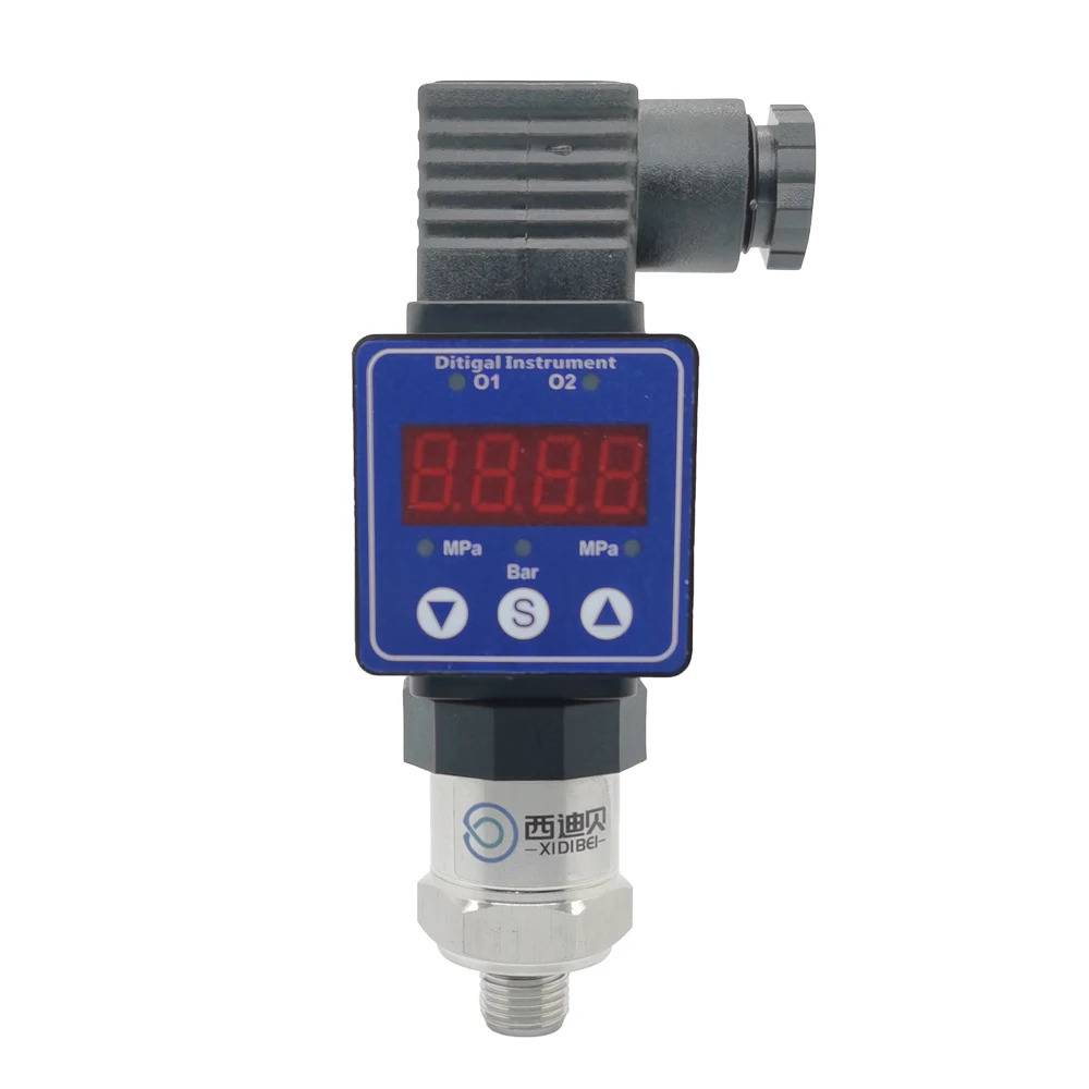 pressure transmitter with LED Display G1/4 12-36V 4-20mA 0.5% 0-600bar optional stainless steel pressure  transducer sensor