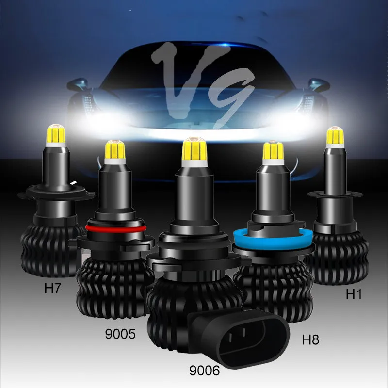 Luces antiniebla para coche, lámpara 3D D2S D1S D3S D4S 30000LM CSP farol H11 H7 Led 360, bombillas H8 H1 HB3 9012 9005 9006, D2H