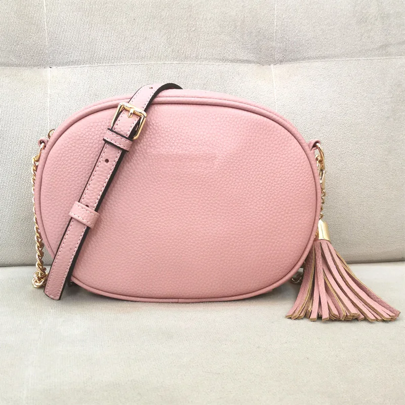 

2021 Fashion Cute Candy Color Charm Tassel Bags For Women Luxury Small Shoulder Bag Lichee Pattern Mini Cross Body Bags Bolso