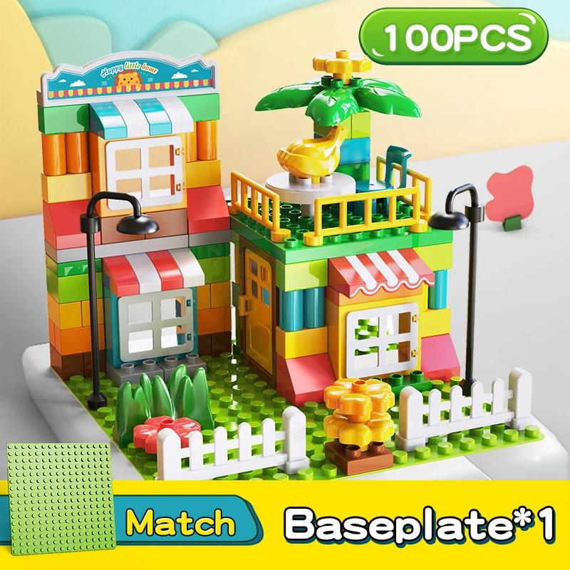 Строительные блоки большого размера с мраморной пробежкой город вилла воронка