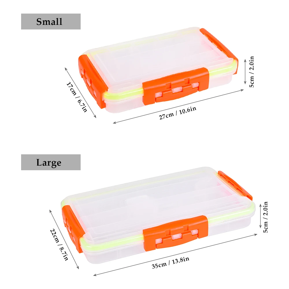 

Transparent Visible Clear Fishing Lure Box FishHooks Swivels Beads Pesca Tackle Case Accessory Storage Box
