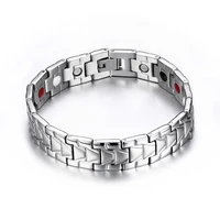 women men health germanium magnetic bracelet with health stones for arthritis pain relief stainless steel therapy bracelets