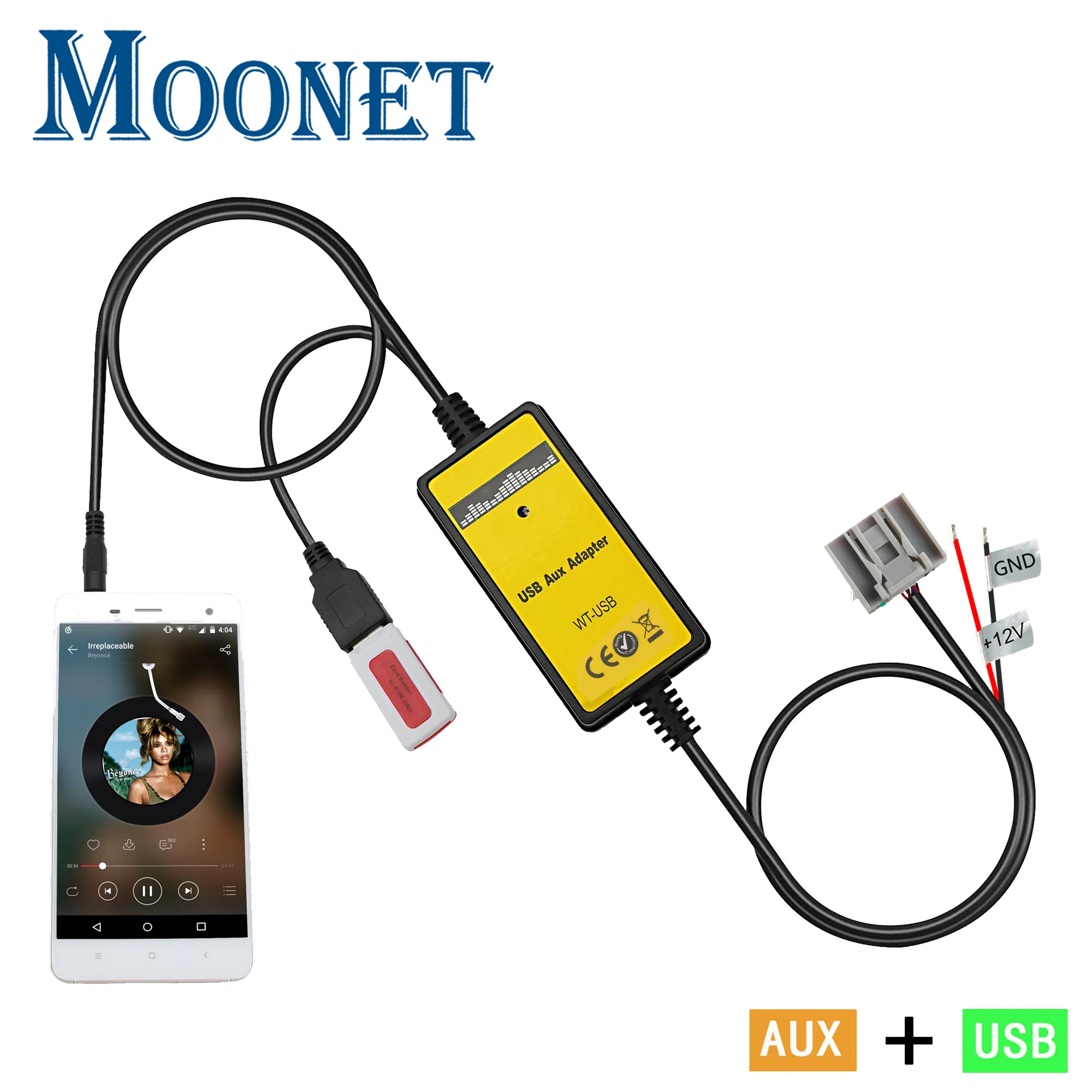 Moonet автомобильный аудио MP3 AUX USB адаптер 3 5 мм интерфейс CD чейнджер для Ford Focus Edge F150