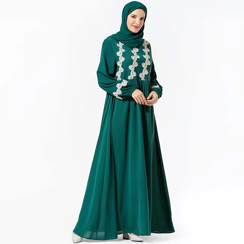 Кафтан абайя Дубайский хиджаб мусульманское платье турецкая исламская одежда