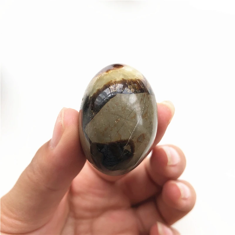 1 шт. натуральный Septarium Septarian пальмовый массаж камни Минеральные с лечебным действием, Образцы натуральных камней и минералов