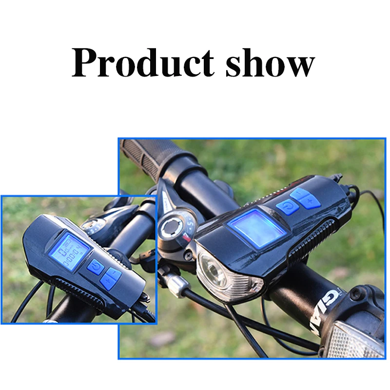 

Mini Bicycle Light Speedometer LED Flashlight USB Rechargeable Waterproof Bike Front Light With Computer MTB Cycling Lamp Horn
