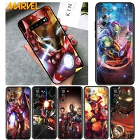 iron man cool marvel for samsung galaxy s21 ultra plus note 20 10 9 8 s10 s9 s8 s7 s6 edge plus soft black phone case