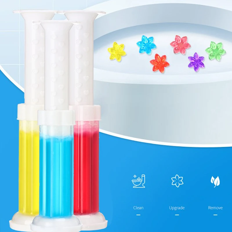 

1Pc Toilet Cleaning Gel Toilet Deodorant Air Freshener Needle Cleaner Fresh Gel Detergent Flower Household Aromatic Cleaning