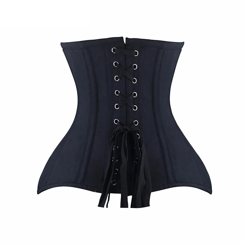 

Burvogue Underbust Corset Bustier Steampunk Steel Boned Slim Waist Control Corset for Women Waist Trainer Corselet Plus Size