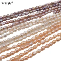7 8mm cultured potato freshwater pearl beads natural fashion jewelry diy hole approx 2 5mm length14 17 14 96 inch sold by pc