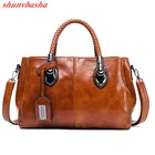 Женские сумки из 100% натуральной кожи, женские сумки, дизайнерские Наплечные сумки через плечо для женщин, винтажная сумка из масляной и вощеной кожи