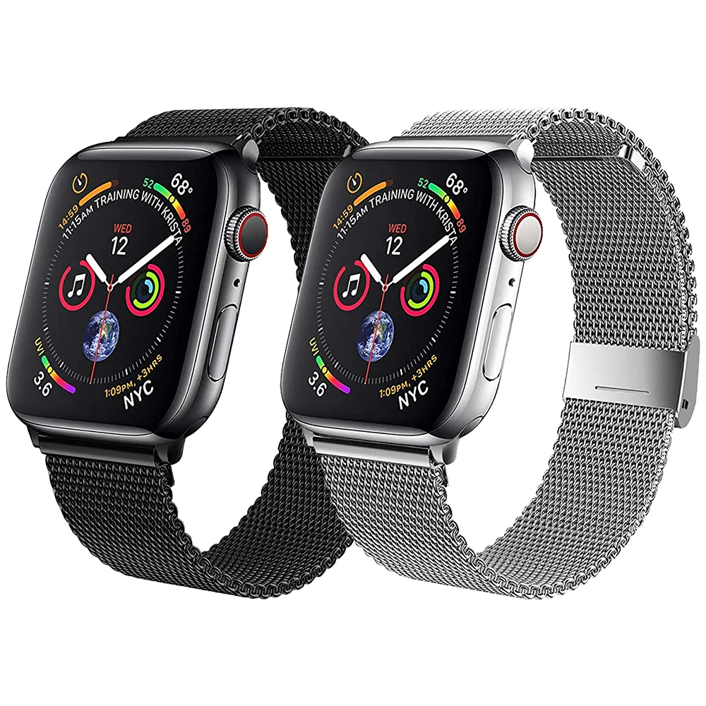 

Ремешок «Миланская петля» для Apple Watch 6 5 4 44 мм 40 мм, сменный Браслет из нержавеющей стали для iwatch 1 2 3 38 мм 42 мм