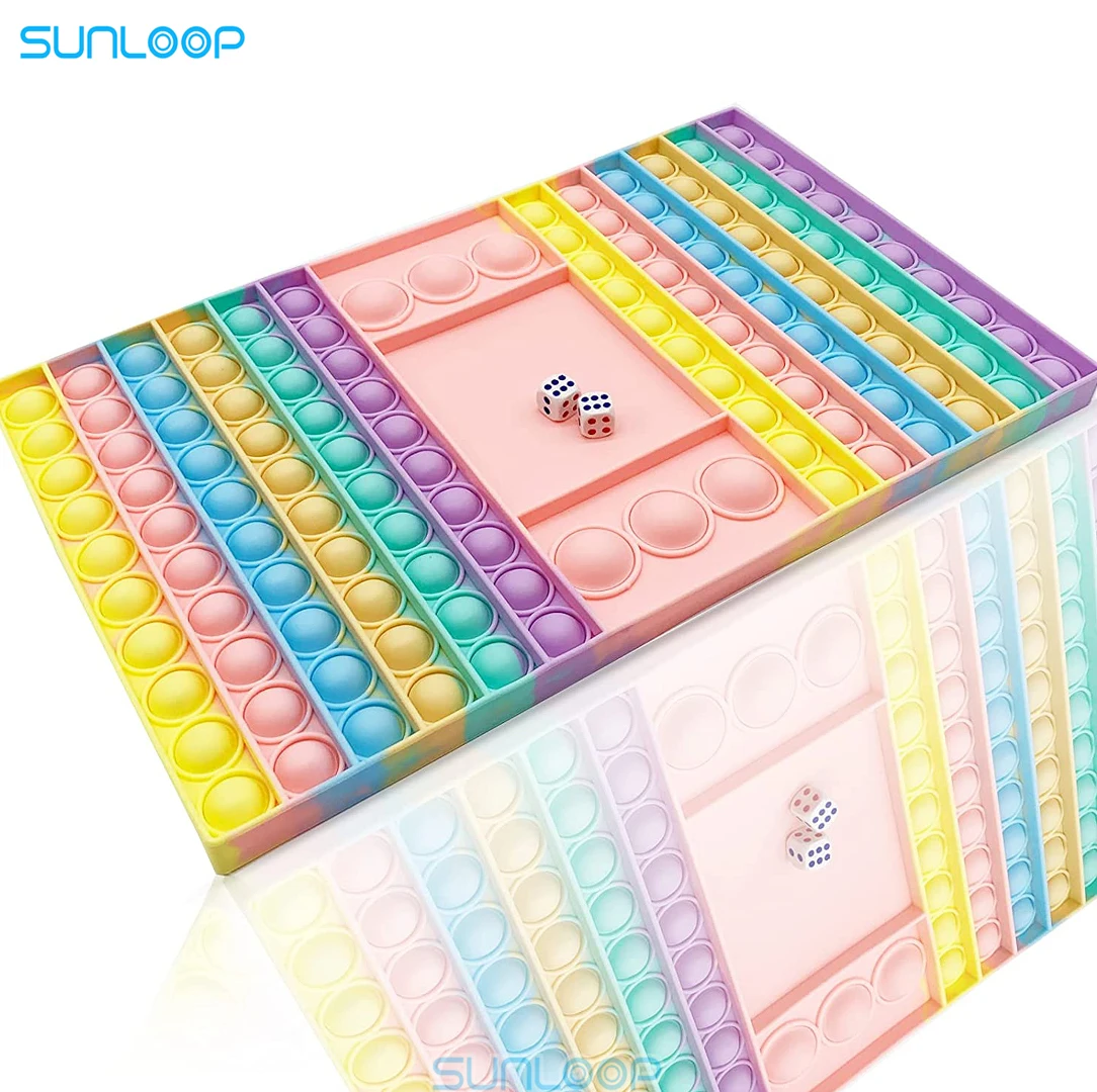 Top Big Size Push Board Game XL Giant with dices Colorful Fidget Toys Simple Dimple for children antistress Toy Fun Gift Family | Игрушки и
