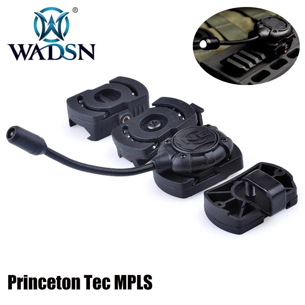 

WADSN Airsoft Princeton Tec MPLS Lamp MICH/MOLLE/Helmet/20mm Rail Base Military Tactical Helmet Light WNE05012 Weapon Lights