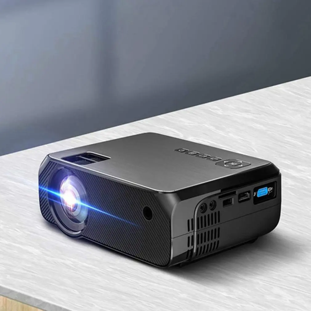 

Android Projector Wifi Android 6.0 Mini Portable Projector 3900 Lumens Home Cinema For 1080P Phone Video 3D Beamer YJ555