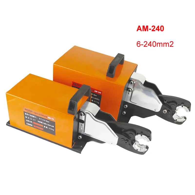

AM-240 3.0T Pneumatic Crimping Machine 16-240mm2 Non-insulated Cable Lug AM-70 70mm2 Cold Hexagon Terminal Clamping Crimper Tool