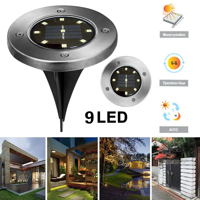 9 светодиодный солнечный IP65 Водонепроницаемый светильник-Управление