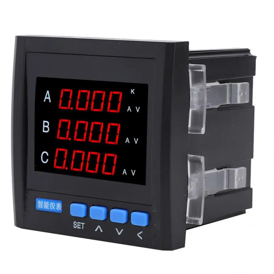 YG899UI 9XY 3 фазный Многофункциональный сегмент Мощность измеритель 96x96 ЖК