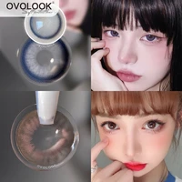 ovolook 2pcspair contact lenses for eyes beauty natural pupil prescription lenses colored contacts for eyedia14mmfor myopia