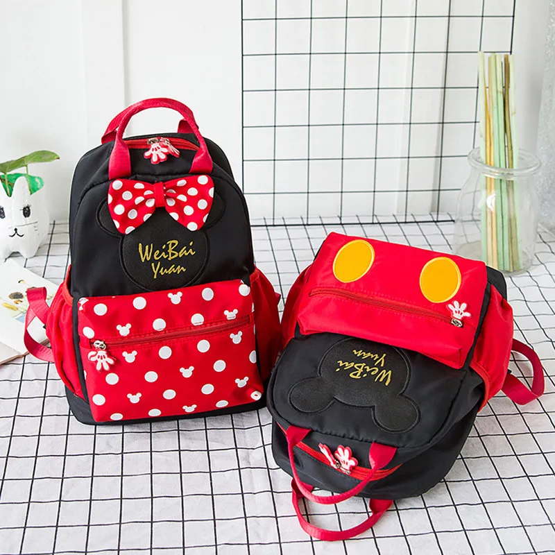 Новые Детские рюкзаки Disney с Микки Маусом милые сумки Минни для девочек и