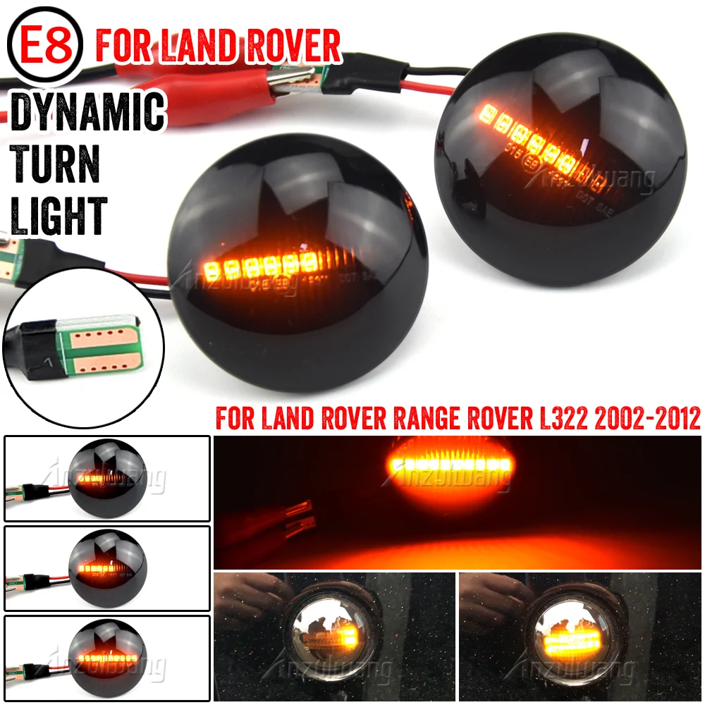 

2X Led Dynamic Turn Signal Side Marker Light Sequential Blinker Light Side Repeater For Land Rover Range Rover L322 2002-2012