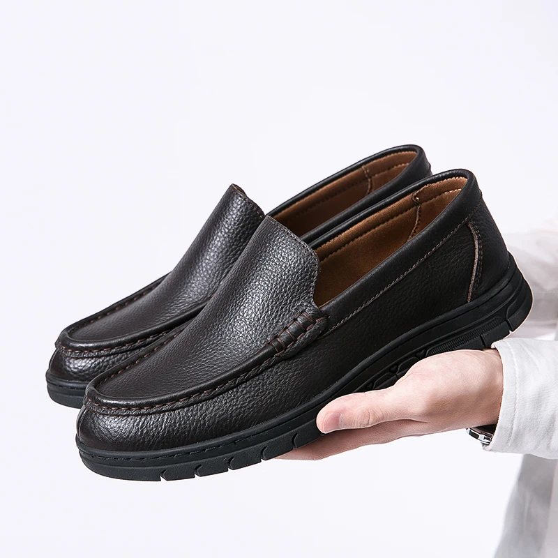 

Causal Shoes For Men Spring Casual Shoes Men Men's Leather For Zapatos Hombre Breathable Fashion Black Man Shoe Mens